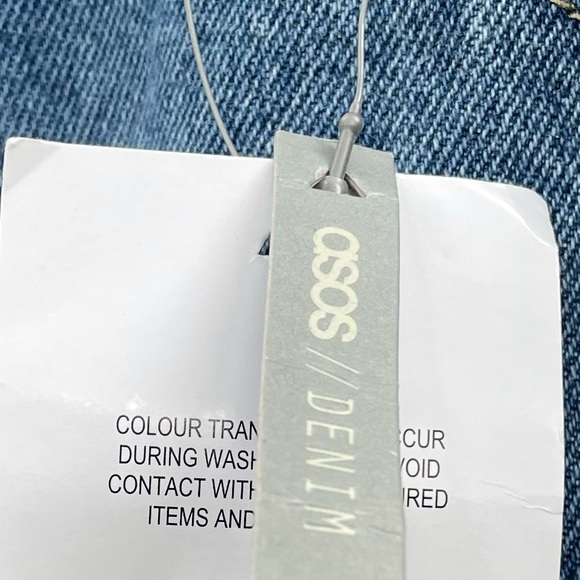 ASOS Mom Jeans Remo Cropped Straight High Rise Capri Plus Curve Denim NWT - Picture 6 of 7